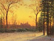 Albert Bierstadt View of the Parliament Buildings from the Grounds of Rideau Halls oil painting on canvas